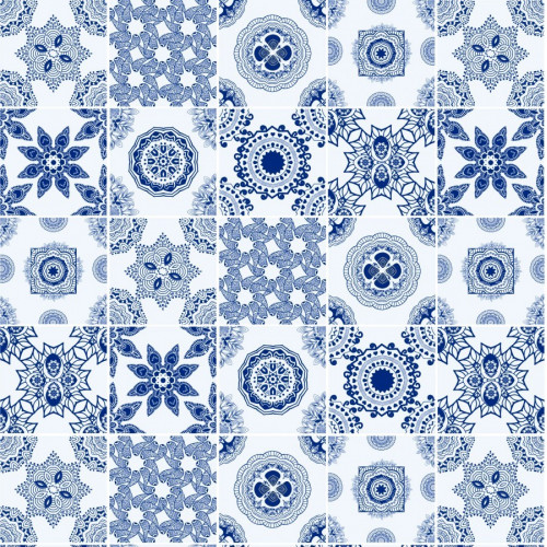 Papier ozdobny z motywem kafelków (azulejo)