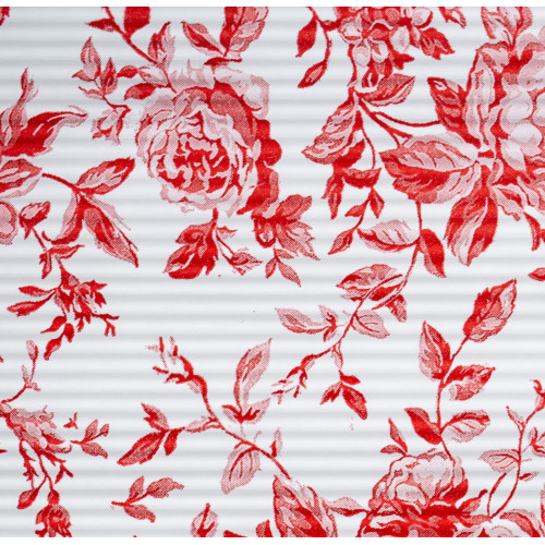 Papier Vintage Flowers biały/czerwony 50cm/10m (131287)
