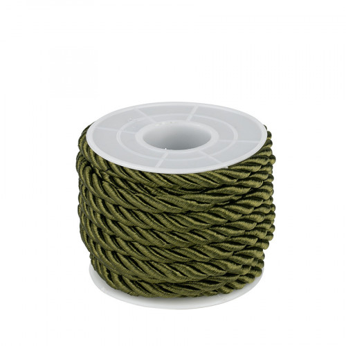 Decorative twisted string, green, 5m (261019)
